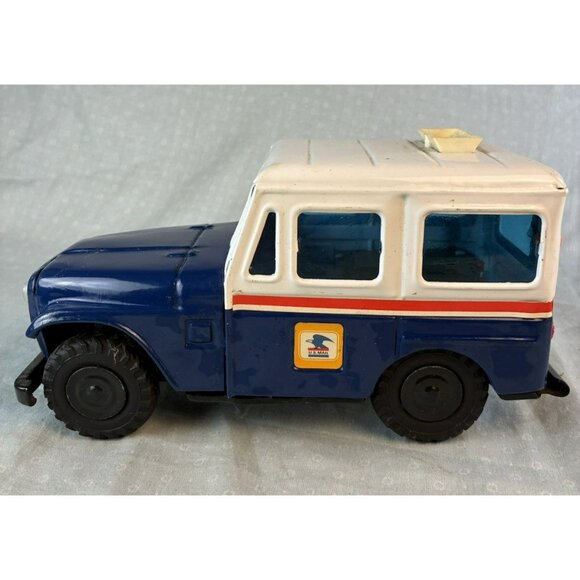 VTG 1970s USPS US Mail Postal Metal Jeep Coin Bank, Western Stamping Corp. Korea - Picture 1 of 9